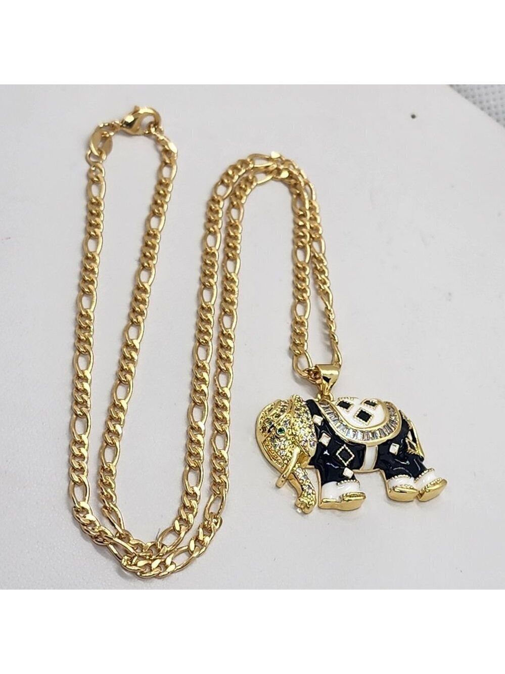 Brand New Black Elephant Necklace